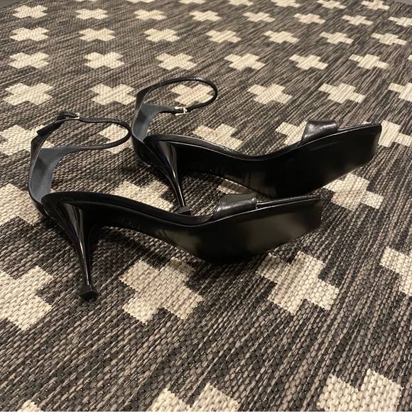 Sigerson Morrison Women’s Carita Black Leather Ankle Strap Pump Sandals … - Picture 8 of 8